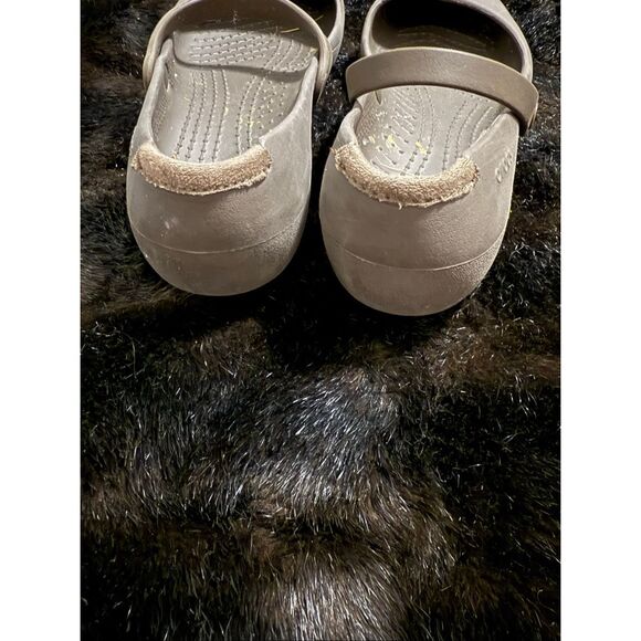 CROCS Flat Alice Slip On Brown Ballet Slip Resistant Shoes Women (Size 8) EUC - Picture 3 of 4